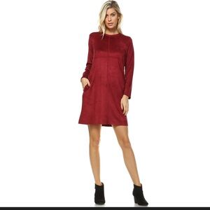 Oh Rich Burgundy Long Sleeve Dress